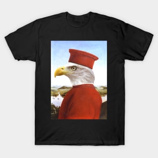 Profile Portrait of a Bald Eagle as Federico da Montefeltro - Pet Gift T-Shirt